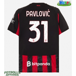 AC Milan Strahinja Pavlovic #31 Hemmatröja 2025-26 Kortärmad